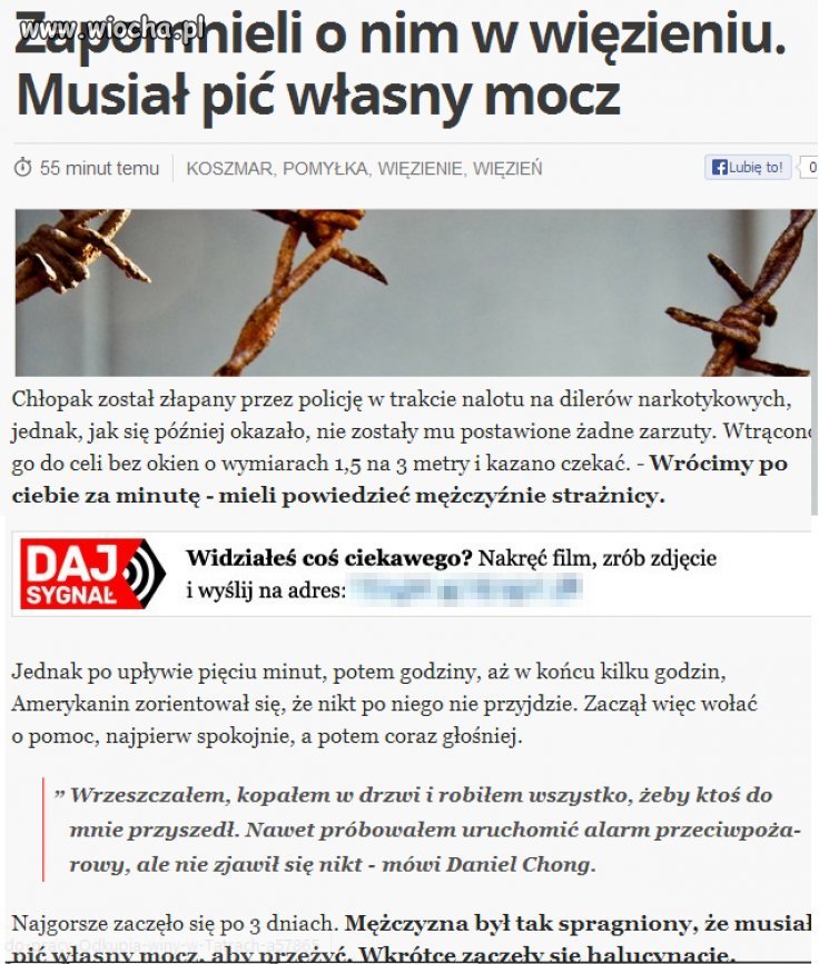 Niesłusznie oskarżony przeżył piekło...