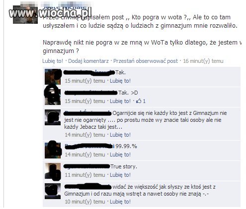 Czy to źle, że chodzę do gimnazjum?