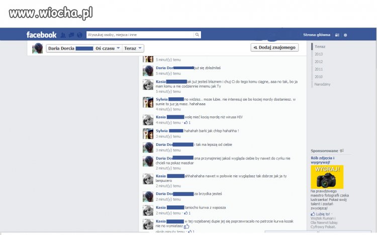 Inteligentna konwersacja koleżanek na FB