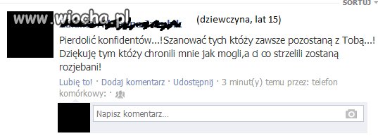 Głębokie przemyślenia 15 latki z problemami 