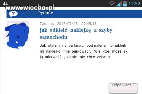 Parkuje tam gdzie nie mo?na a potem ma problemy