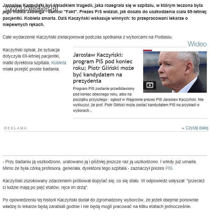 Następne paranoje