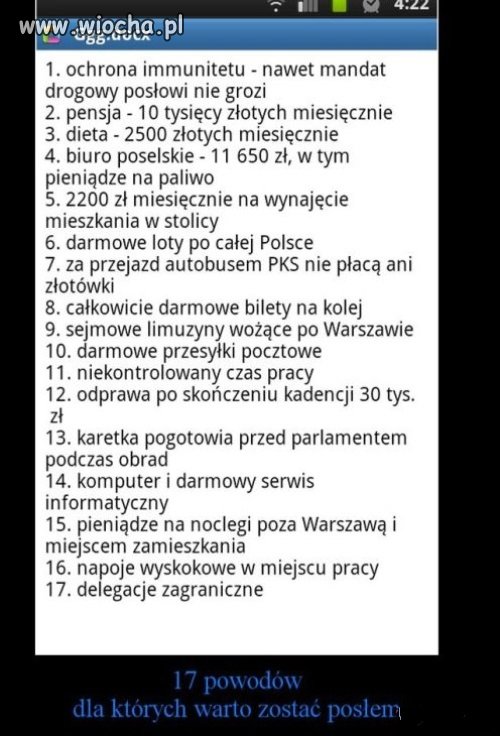 Dla polityków to i tak za mało...