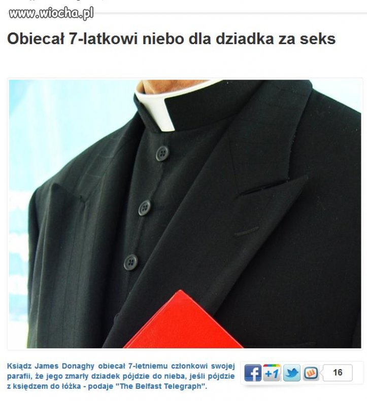 Żeby dziadek szedł do nieba, trza się księdzu...