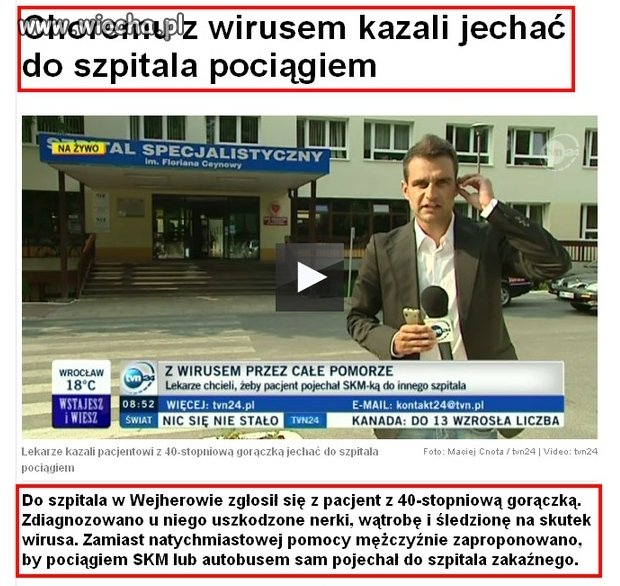 Transport chorego w polskiej