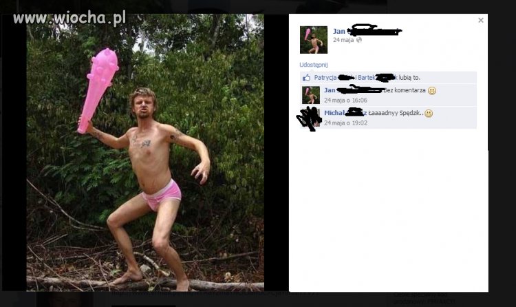 Różnowa maczuga, różowe gacie, klata wypięta