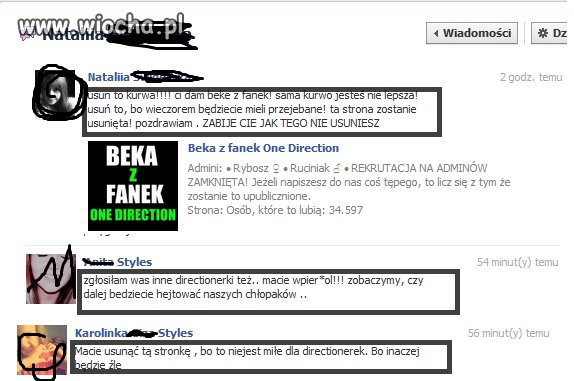 Groźby karalne + niekulturalne słownictwo