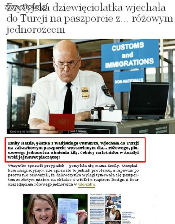 9-latka wjechała do Turcji z zabawkowym paszportem