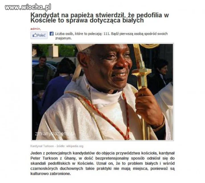 Pedofilia dotyczy tylko białych ...