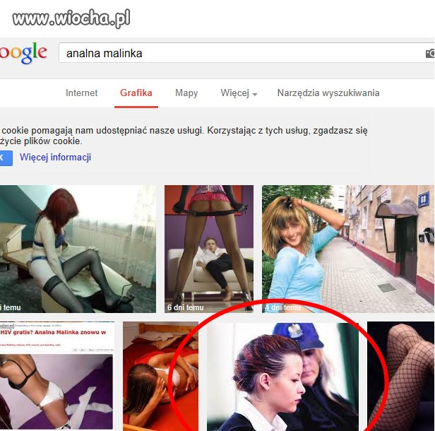 Wpisałem w google "analna malinka"