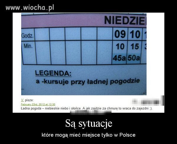 A - kursuje tylko przy