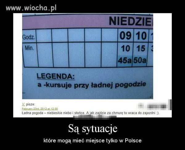 A - kursuje tylko przy