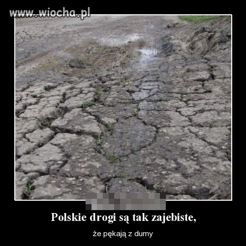Polskie drogi pękają z dumy