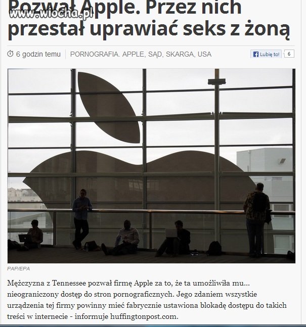 Pozwał apple bo