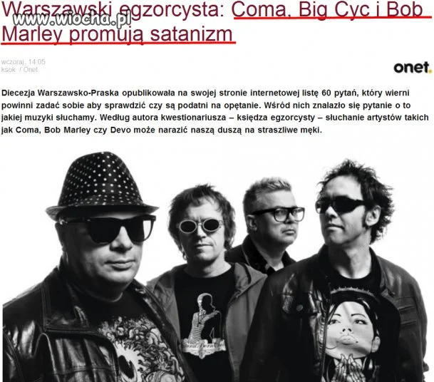 Big Cyc "promuje satanizm"..