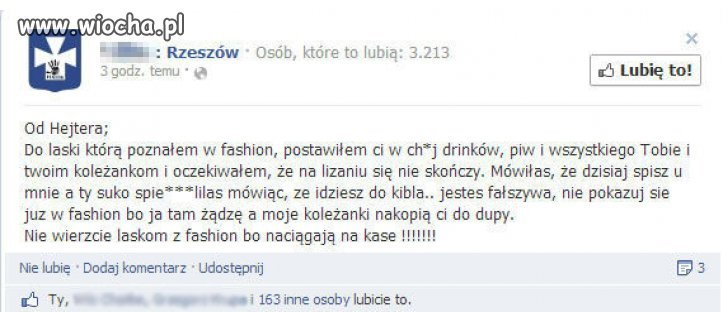 Chciał zaliczyć...