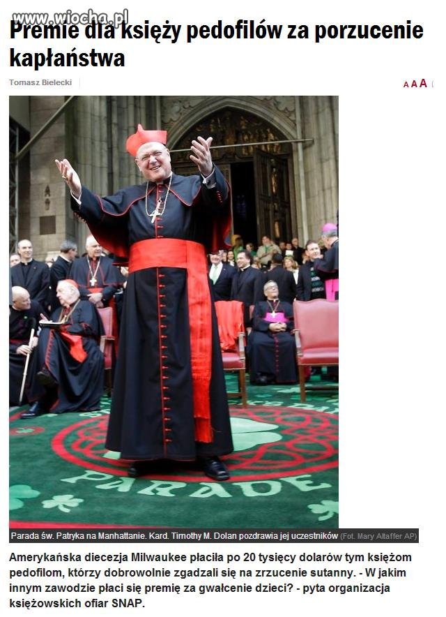 Premię za gwałcenie dzieci...