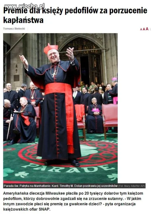 Premię za gwałcenie dzieci...