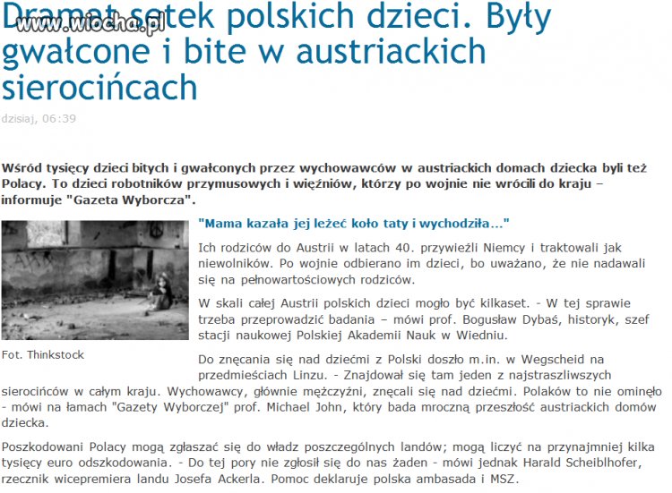 Polskie dzieci bite i gwałcone...