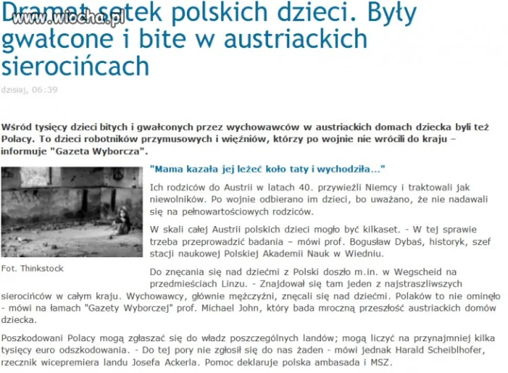 Polskie dzieci bite i gwałcone...