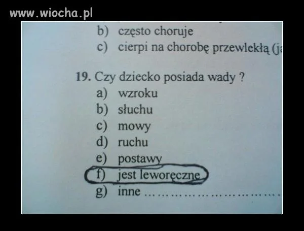 Jest Leworęczne ...