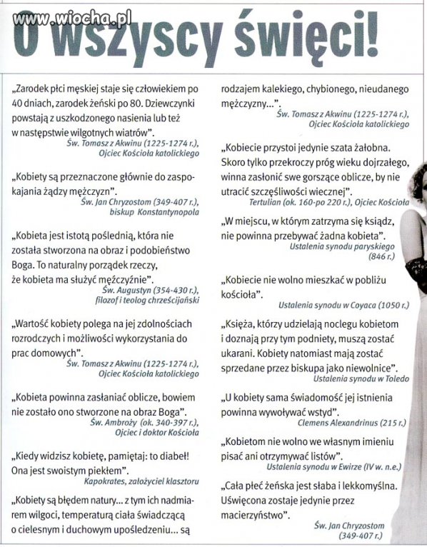 O wszyscy święci!