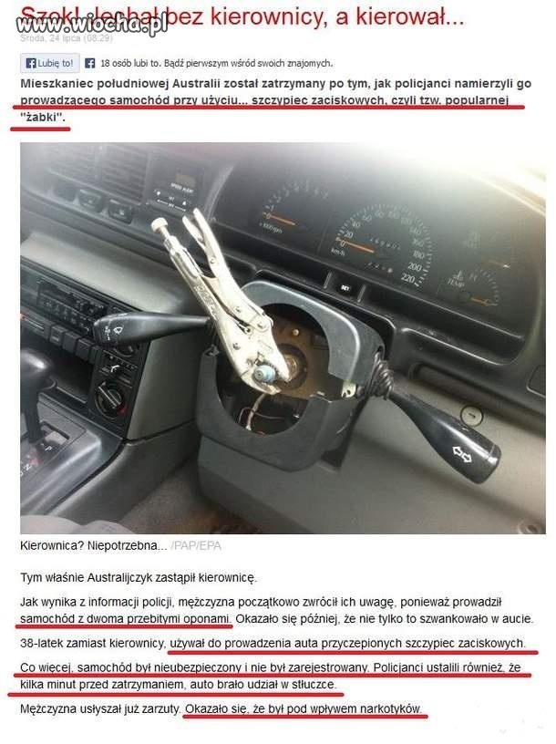 Ostra jazda bez trzymanki