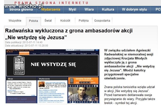 Agnieszka Radwańska wykluczona!