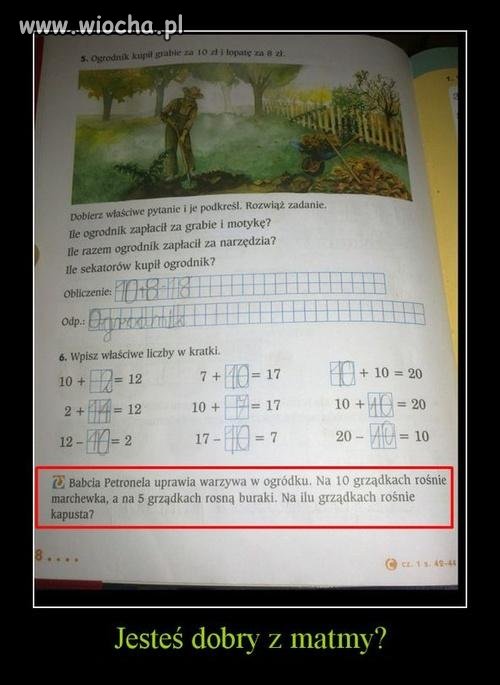 Te dzisiejsze zadania