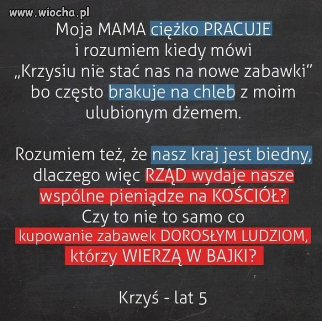 Bardzo mądry pięciolatek Krzyś 