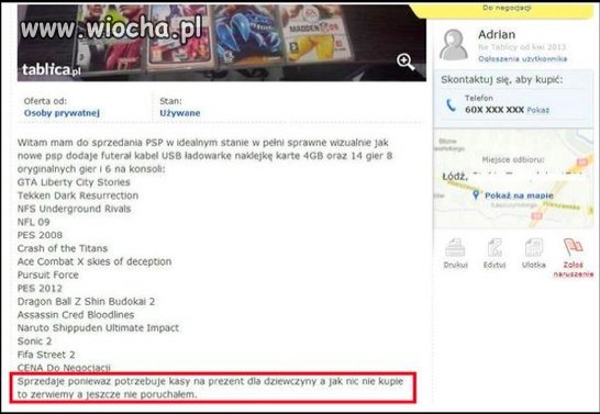 Sprzedaje ponieważ
