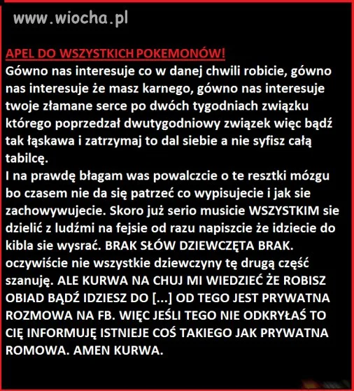 Apel do pokoemonów