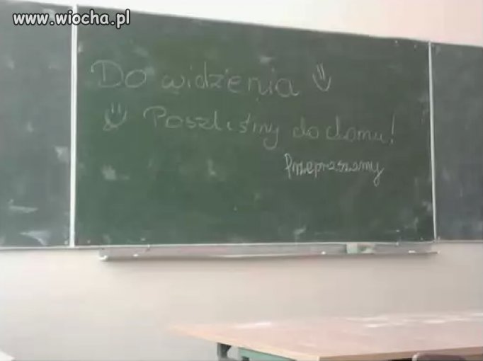 Uciekając z lekcji, nie zapominaj o kulturze osobistej.