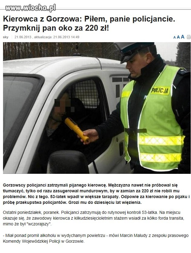 Po alkoholu człowiek głupieje...