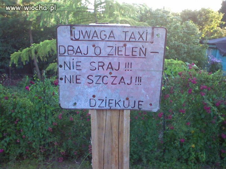 Pamiętaj! Dbaj o zieleń.