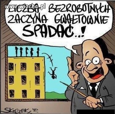 Liczba bezrobotnych spada.