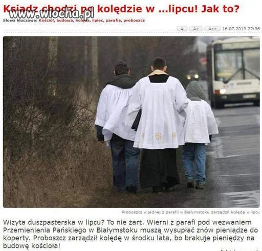 Kolęda w lipcu ...