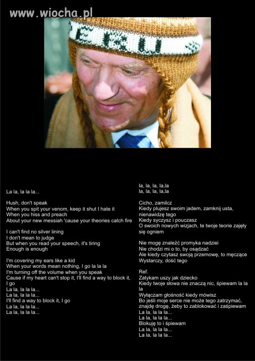 Tak mi się nasunął znany ostatnio hit