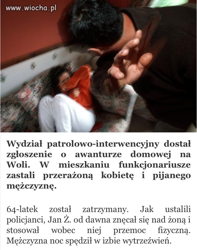 Znęcanie się nad żoną czy dzieckiem.