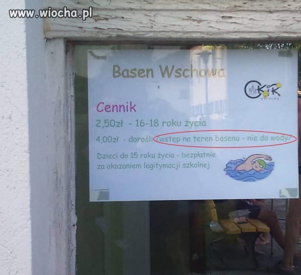 Na basen można, ale nie do wody!