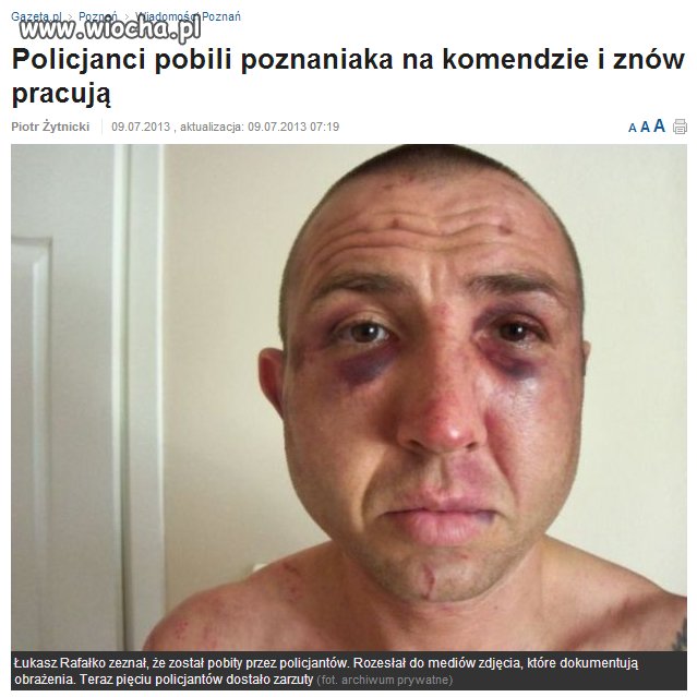 Policjanci pobili poznaniaka