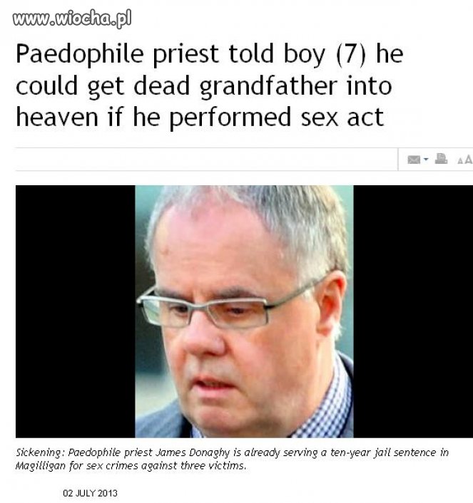 Ksiądz pedofil do siedmiolatka: