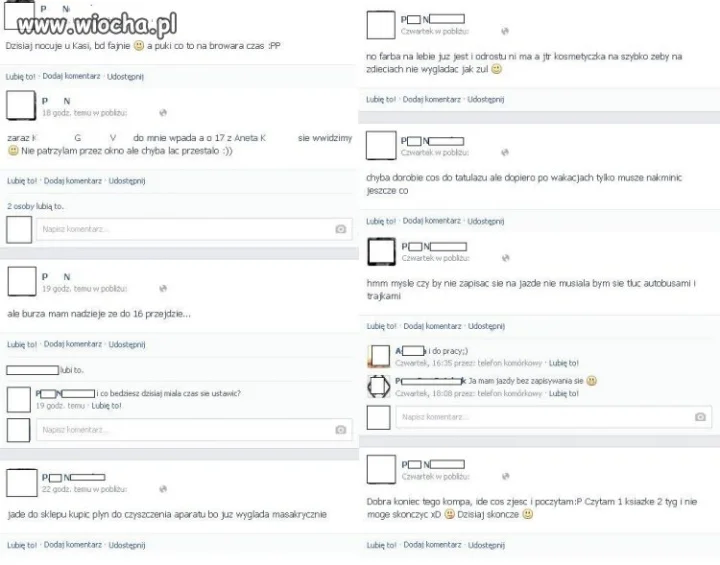 Statusy na facebook'u