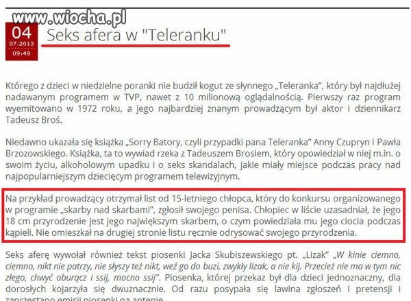 Juz nawet Teleranek dopadło...