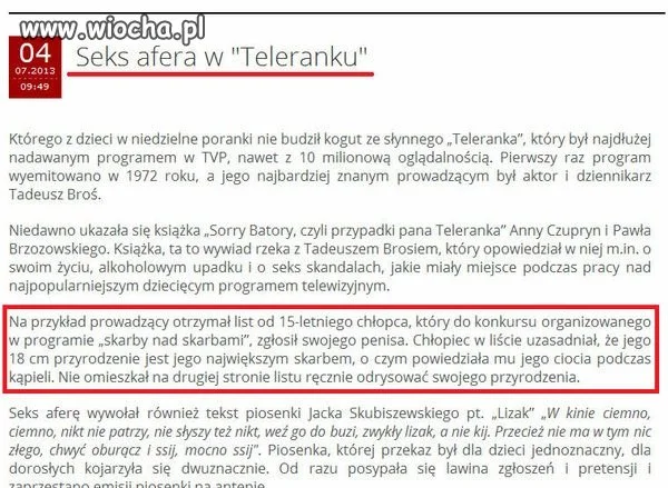 Juz nawet Teleranek dopadło...