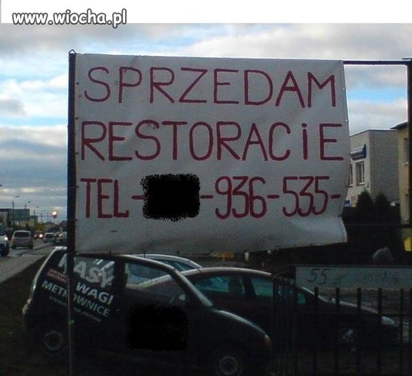 Masz restoracie?