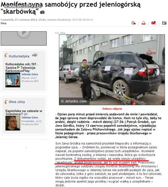 Manifest syna samobójcy... Jelenia Góra