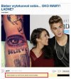 Bieber wytatuował sobie...