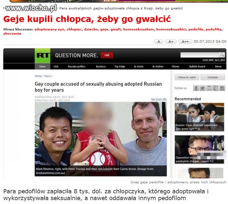 Kupili chłopca, żeby go...