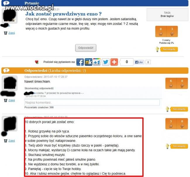 Chcesz być jak Emo, walnij sobie oczy jak panda